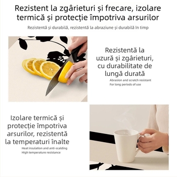 Covoraș protector pentru suprafața mesei, pentru sideboard și suport TV, dreptunghiular, stil modern minimalist, modele în dungi, grilă și floral