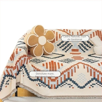 Husă de canapea Chenille cu model geometric pentru canapea colțar, stil modern minimalist (Material: Chenille; Model: Geometric; Potrivit pentru: canapea colțar; Stil: modern minimalist)