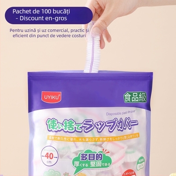 Capac de unică folosință pentru păstrarea prospețimii alimentelor, acoperire multifuncțională împotriva mirosurilor în frigider (Brand: Uyiku; Material: Plastic; An lansare: 2023; Funcție: Altele)
