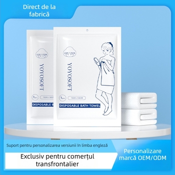 Prosop de baie de unică folosință, îngroșat, ambalat individual, celuloză regenerată, țesătură simplă, absorbție 5–10 s
