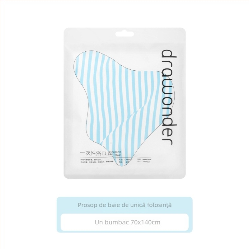 Prosop de baie de unică folosință, 100% fibre vegetale, ambalaj individual, țesătură cu țesut simplu, absorbție 0–5 s, procesare personalizată disponibilă, etichetă privată disponibilă
