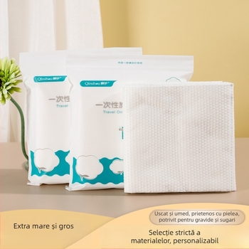 Set de prosoape de călătorie, de unică folosință, portabil, din fibre vegetale, absorbție apă 0-5 s, imprimare logo, personalizare disponibilă
