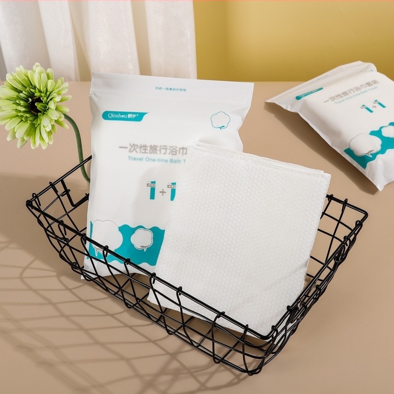 Set de prosoape de călătorie, de unică folosință, portabil, din fibre vegetale, absorbție apă 0-5 s, imprimare logo, personalizare disponibilă