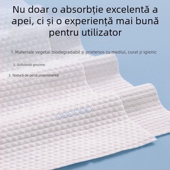 Prosoape de baie de unică folosință, Extra groase, Bumbac, Țesătură plată, Absorbție 0–5 s