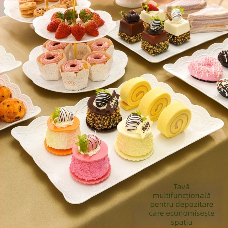 Farfurie pentru fructe din plastic Long Plate – Jante, stil Light Luxury, lansare 2024