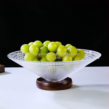 Farfurie de fructe din sticlă - stil minimalist, pentru living, tavă pentru gustări