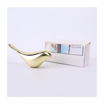 Figurină de pasăre din metal – stil nordic modern minimalist, electroplacare și turnare; cadou ideal pentru amenajarea casei