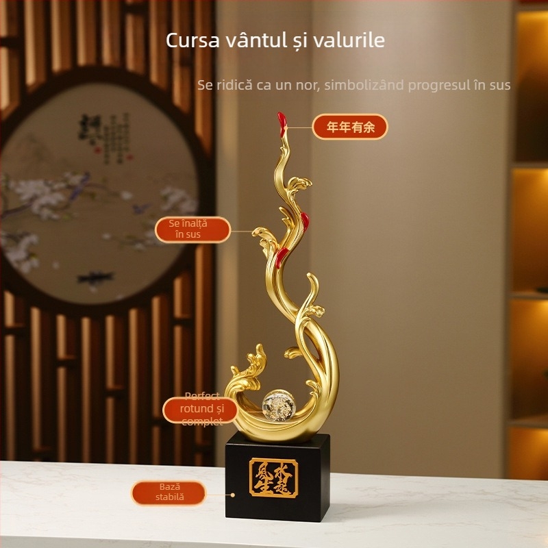 Figur decorativ pentru holul de intrare — rășină, stil Chinezesc Nou, brand Naland
