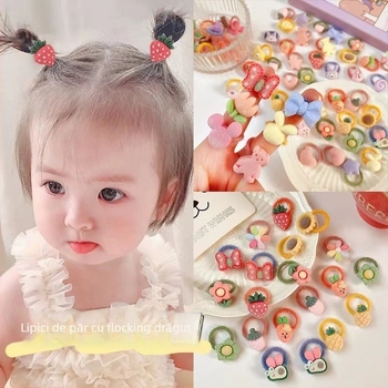 Bentiță de păr pentru copii – acrilic, lucrat manual, model fructe desen animate, stil drăguț