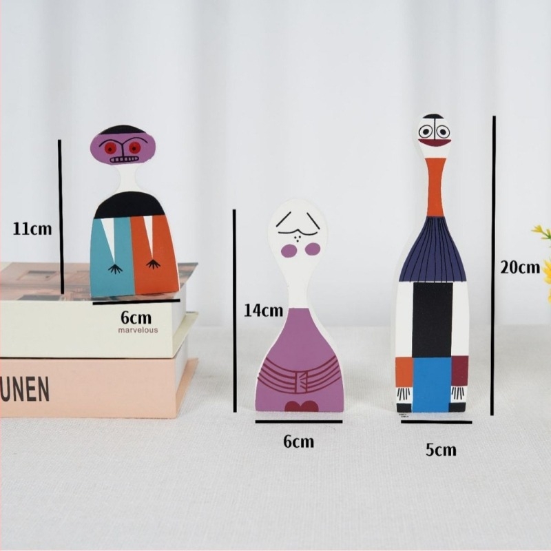 Figurină caricaturală abstractă cu schimbare de față, ornament pentru living, Elm material, gravură și sculptură, cadou pentru casa nouă