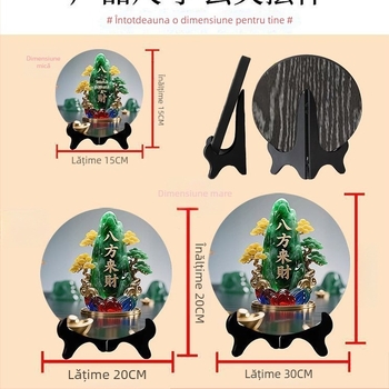 Ornament Feng Shui pentru birou: dovleac de birou din rășină, stil modern minimalist, imprimare personalizată, modelul 7300, bogăție și noroc
