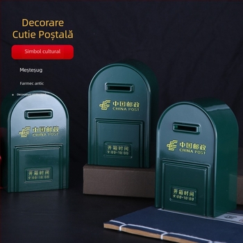 Pușculiță poștală – Ornament decor retro nostalgic, decor creativ pentru living, aliaj de aluminiu, utilizare universală