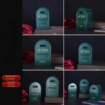 Pușculiță poștală – Ornament decor retro nostalgic, decor creativ pentru living, aliaj de aluminiu, utilizare universală