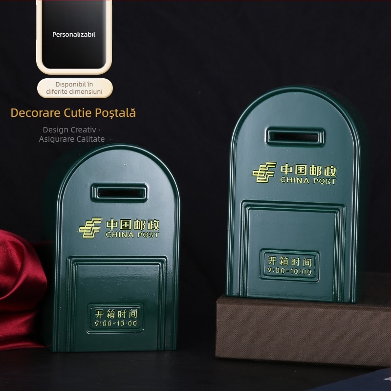 Pușculiță poștală – Ornament decor retro nostalgic, decor creativ pentru living, aliaj de aluminiu, utilizare universală