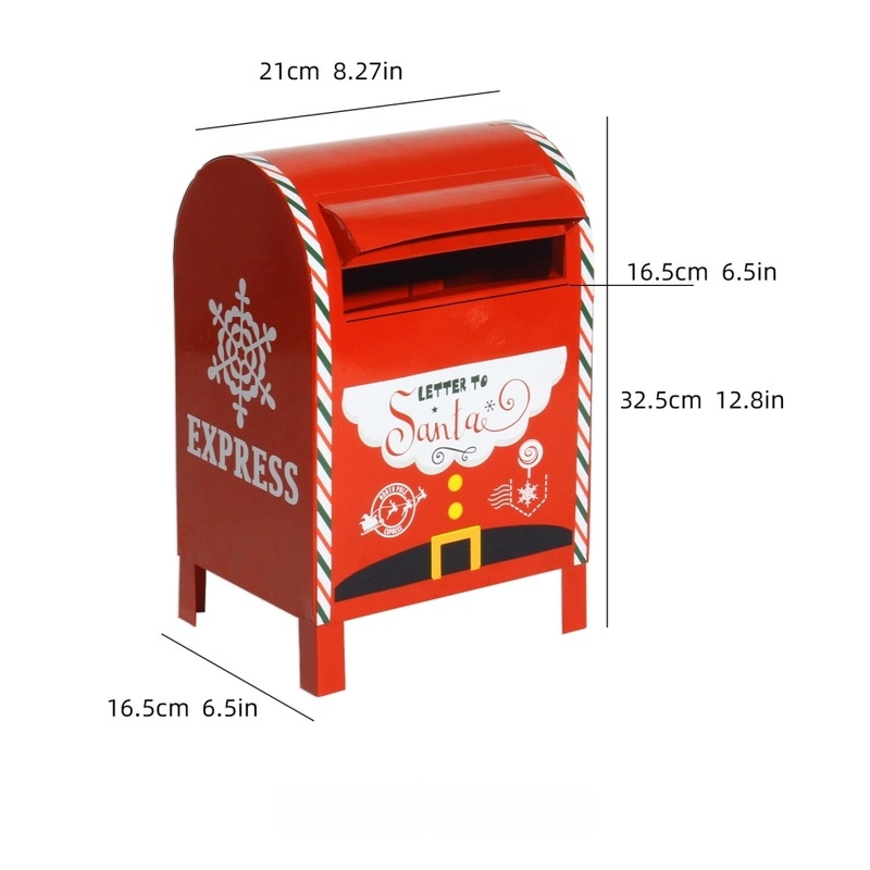 Ornament din fier – cutie poștală de Crăciun pentru uși, interior și exterior