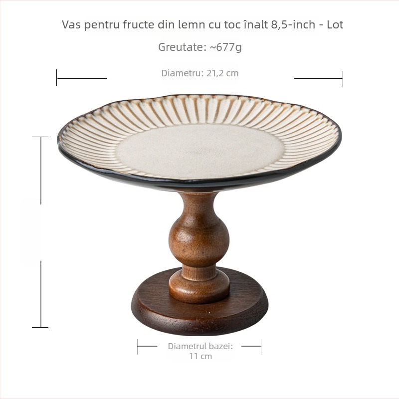 Platou pentru fructe, ceramică, stil retro, lux ușor retro