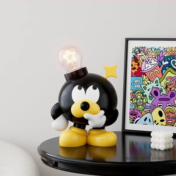 Lampă LED pentru birou – ornament de masă, din rășină, turnare prin injecție, stil simplu și modern