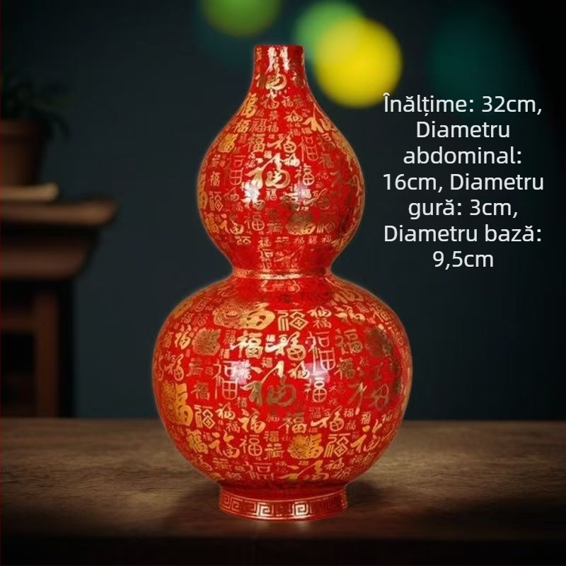 Sticlă ceramică în stil chinezesc, decor pentru living, lucrată manual, cadou potrivit pentru ziua de naștere sau mutare