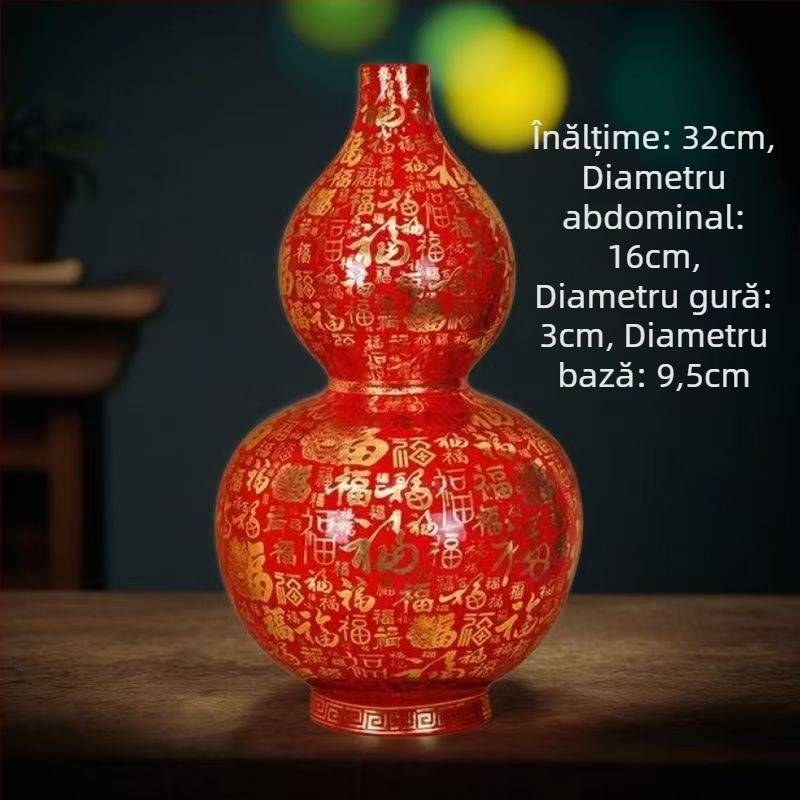 Sticlă ceramică în stil chinezesc, decor pentru living, lucrată manual, cadou potrivit pentru ziua de naștere sau mutare
