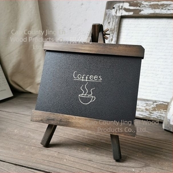 Jingen Wood Products – Tabla neagră din lemn, o singură față, pentru bar, cadru din lemn și panou din lemn, stil Nordic retro, pictură manuală