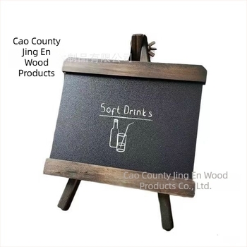 Jingen Wood Products – Tabla neagră din lemn, o singură față, pentru bar, cadru din lemn și panou din lemn, stil Nordic retro, pictură manuală