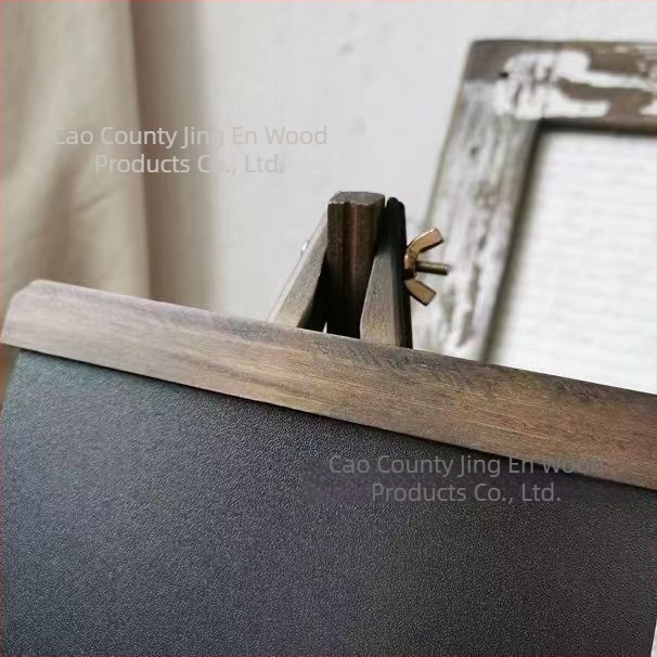 Jingen Wood Products – Tabla neagră din lemn, o singură față, pentru bar, cadru din lemn și panou din lemn, stil Nordic retro, pictură manuală