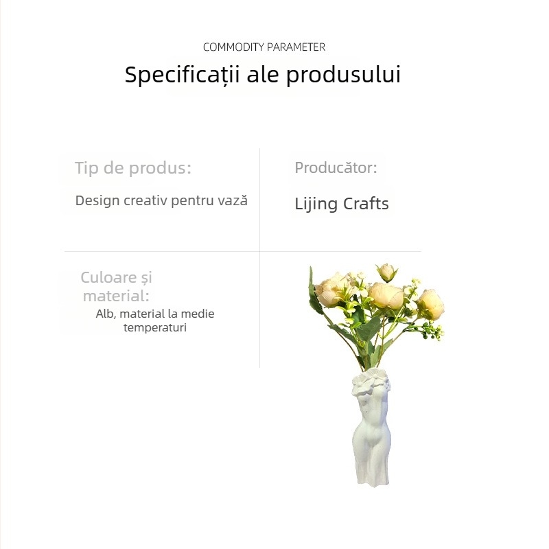 Vază de flori cu design ceramic geometric minimalist | stil modern simplu | material ceramic