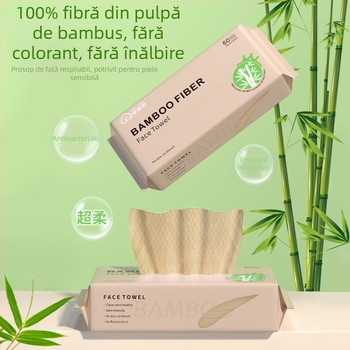 Șervețele faciale de unică folosință din fibre de bambus, Enjoycotton, țesătură plată