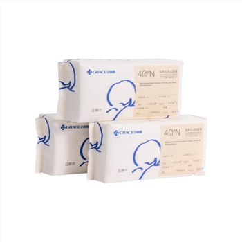 Prosop de față de unică folosință — Grace/Jie Liya, bumbac 100%, model perla, absorbție îngroșată