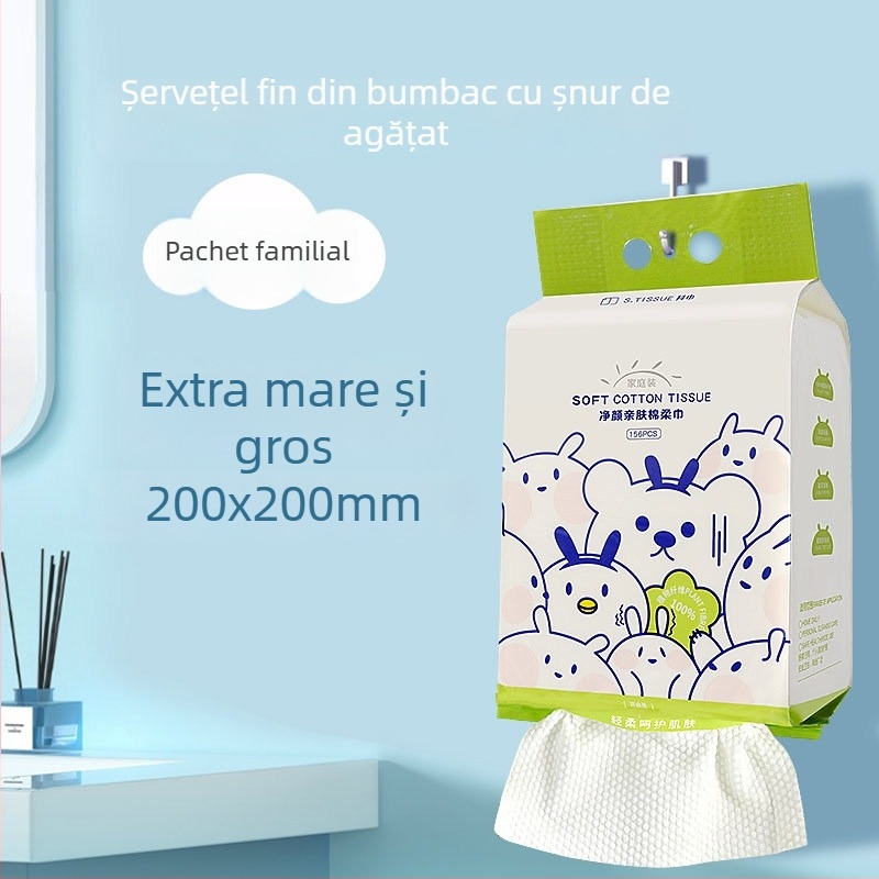 Shake towel prosop de față de unică folosință, montat pe perete pentru curățare, utilizare dublă umed/uscat, din fibră de lemn