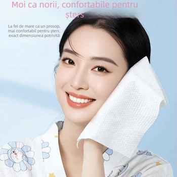 Șervețele de față de unică folosință, cu design de agățare, 200 bucăți, fibre vegetale, țesătură simplă