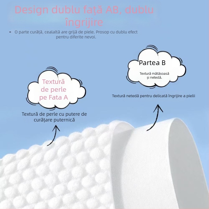 Șervețele de față de unică folosință, cu design de agățare, 200 bucăți, fibre vegetale, țesătură simplă