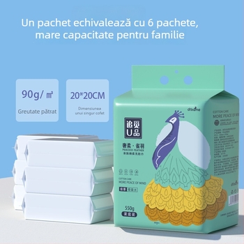 Prosop de față de unică folosință cu design de agățare — fibre vegetale naturale, grosime suplimentară, demachiant, procesare personalizabilă, fabricație: Altul