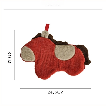 Prosop de mână cu design de agățat — ponei drăguț, absorbant, fără scame, poliester 150d, 50–80 g, brodat.