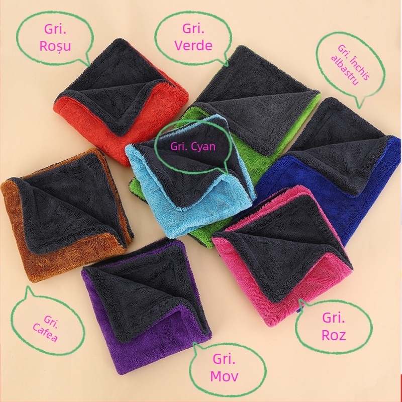 Prosop din microfibră pentru mașină – multifuncțional, absoarbe apa și îndepărtează petele, 1200 g, personalizabil cu logo.