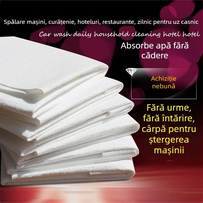 Prosop auto din piele de cerb imitativă, țesătură plată, absorbție ridicată a apei, 100% microfibră