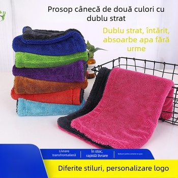 Prosop auto din microfibră, țesătură torsadată dublu fațetată, absorbant la apă și eliminare a petelor, 1200 g, Hengxiang, multifuncțional