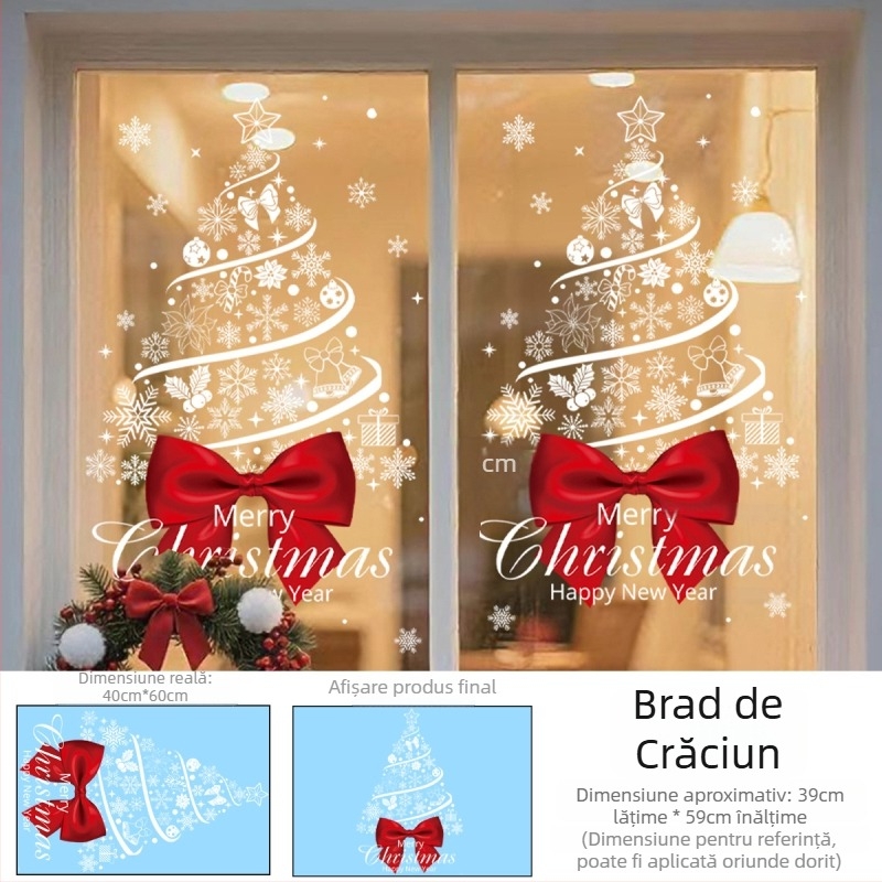 Autocolant PVC pentru uși de sticlă, model fulg de zăpadă, 1 bucată, autocolant decorativ pentru perete, stil modern minimalist