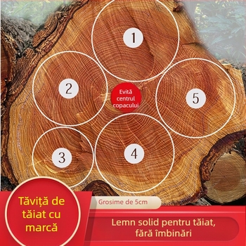 Tocător din lemn masiv, gros, antibacterian, pentru bucătărie