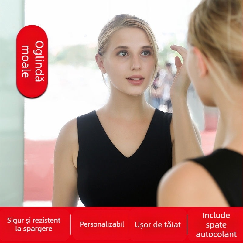 Oglindă de machiaj autoadezivă pentru cămin (Stil: simplu și modern; Brand: Alte)