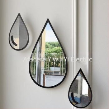 Oglindă de perete din acril, autoadezivă, stil simplu, 1 bucată, decorativ pentru living, dormitor, birou, baie