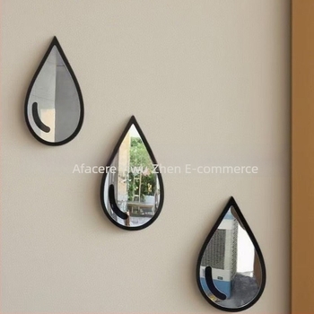 Oglindă de perete din acril, autoadezivă, stil simplu, 1 bucată, decorativ pentru living, dormitor, birou, baie