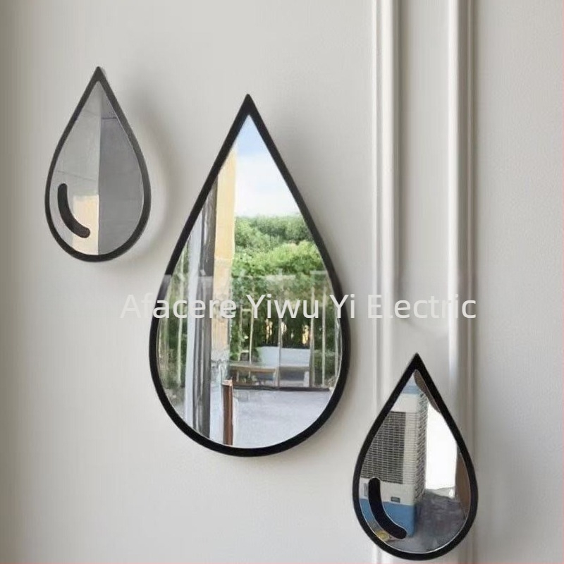 Oglindă de perete din acril, autoadezivă, stil simplu, 1 bucată, decorativ pentru living, dormitor, birou, baie