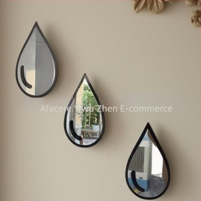 Oglindă de perete din acril, autoadezivă, stil simplu, 1 bucată, decorativ pentru living, dormitor, birou, baie