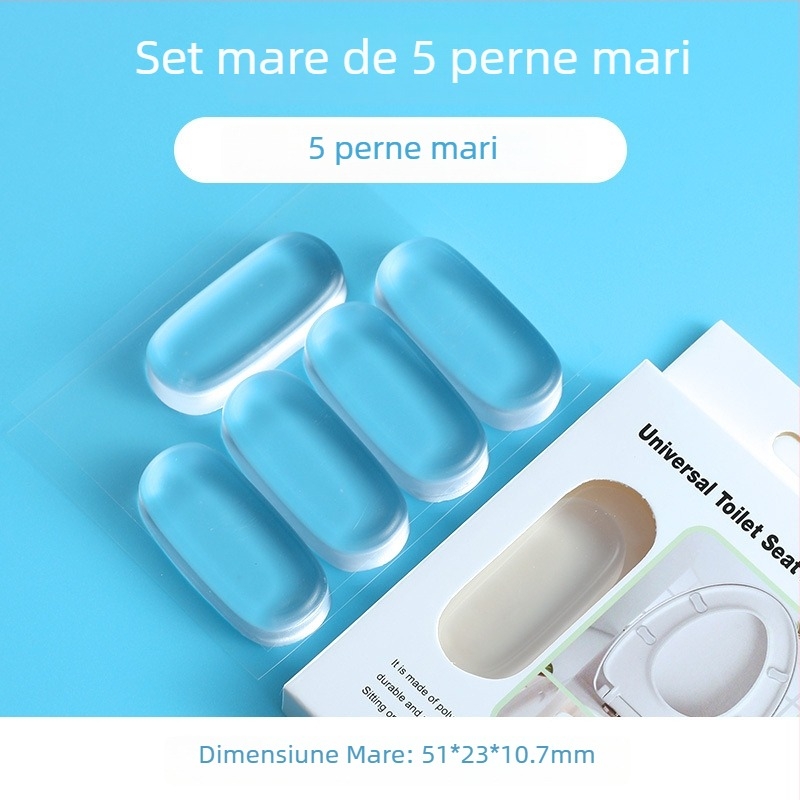 Accesoriu pentru capacul de toaletă PU – pernă autoadezivă, serie universală, stil modern simplu, baie
