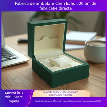 Cutie din piele pentru ceas – cutie cadou de lux cu model în valuri, stoc gata, personalizată