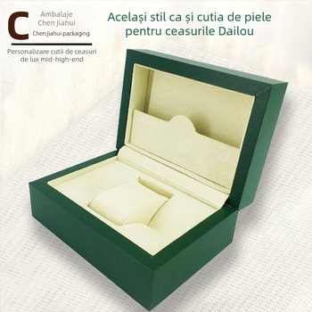 Cutie din piele pentru ceas – cutie cadou de lux cu model în valuri, stoc gata, personalizată