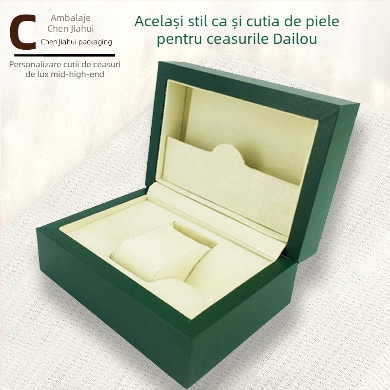 Cutie din piele pentru ceas – cutie cadou de lux cu model în valuri, stoc gata, personalizată