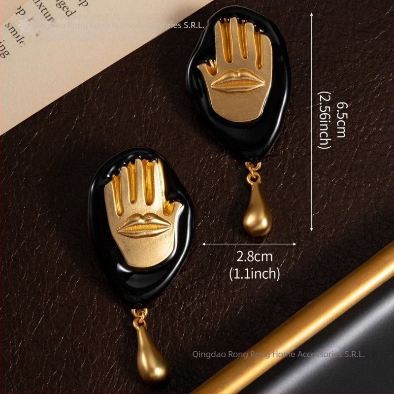 Cercei picătură din aliaj, finisaj electroplacate, stil vintage-literar, pentru femei