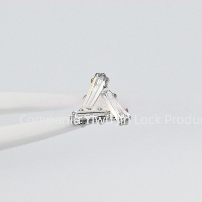 Cercei pentru buze, formă geometrică, aliaj titan ASTM F-136, micro-setare, stil feminin